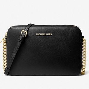 Michael Kors Large Saffiano leather crossbody bag.